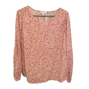 Time And Tru Floral Blouse size M 8-10